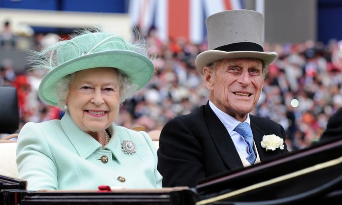 Queen Elizabeth en prins Philip.
