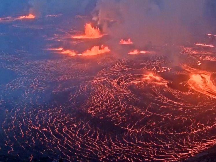 Hawaïaanse krater verandert in ‘lavameer’ na uitbarsting