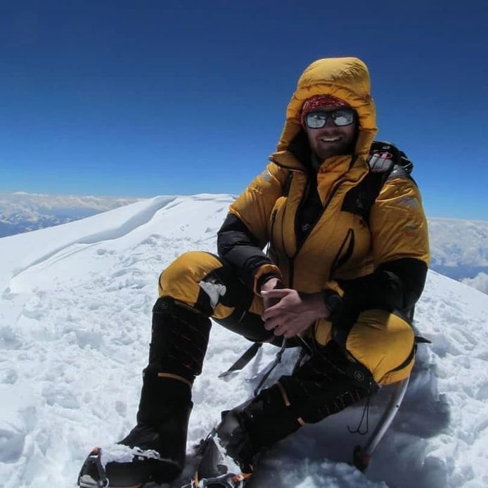 Niels Jespers tijdens een eerdere beklimming van de K2