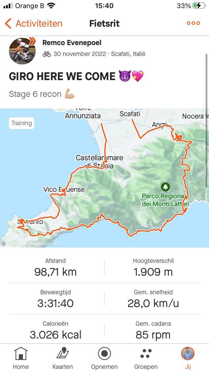 Strava Remco Evenepoel