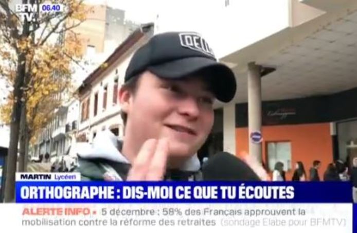 Le reportage de BFMTV prend l’exemple de Martin, un lycéen fan du rappeur Jul
