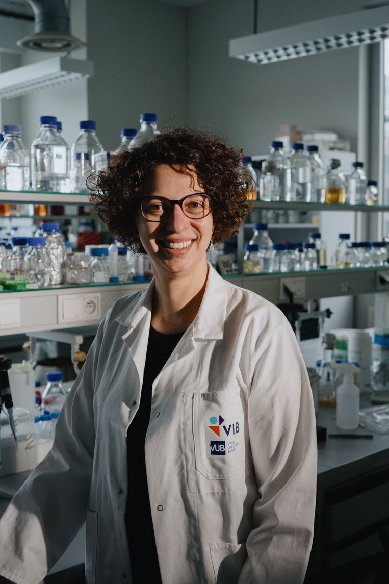 Damya Laoui: ‘Wij hebben een vaccin ontwikkeld dat alvast bij muizen heel beloftevolle resultaten geeft.’ Beeld Wouter Van Vooren