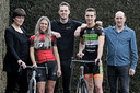 De familie Van der Heijden met v.l.n.r: ma Annemieke, Inge, Bjorn, Maik en pa Marcel.