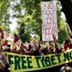 Tibetanen protesteren in New Delhi tegen Chinese bezetting