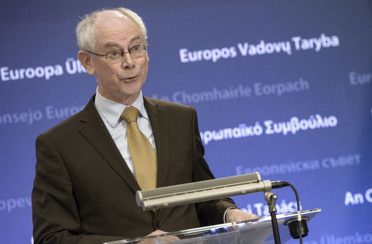Afscheidnemend Europees president Herman Van Rompuy. Beeld PHOTO_NEWS