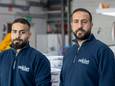 De broers Munqith (links, 33) en zijn broer Ali al Furaji (25) in Ede, waar ze werken bij Reklet.