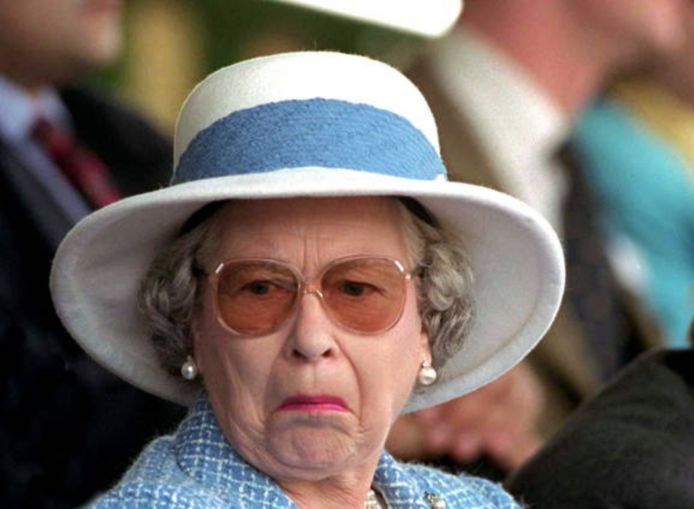 Queen Elizabeth in de '90s.