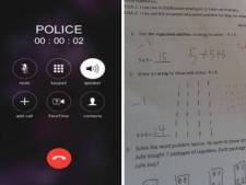 Un enfant appelle la police pour faire ses devoirs de maths