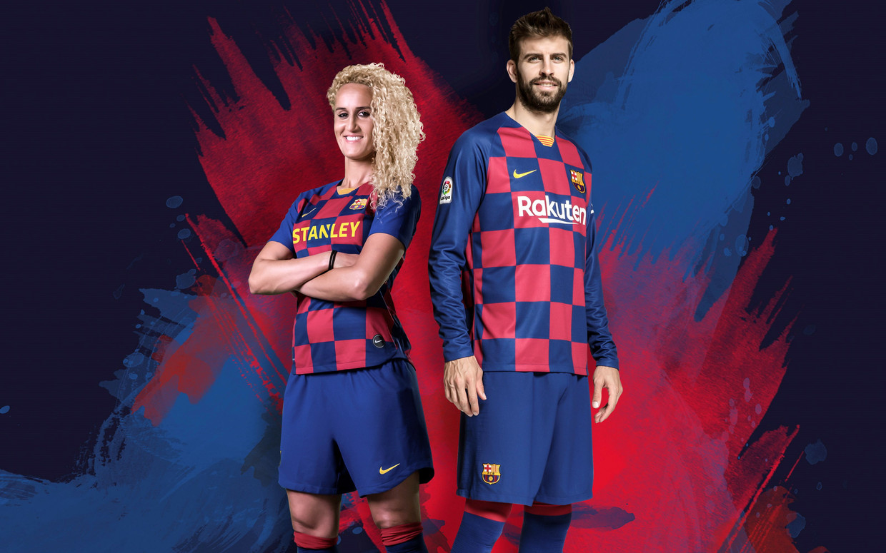 shirt van Barcelona heeft blokjes