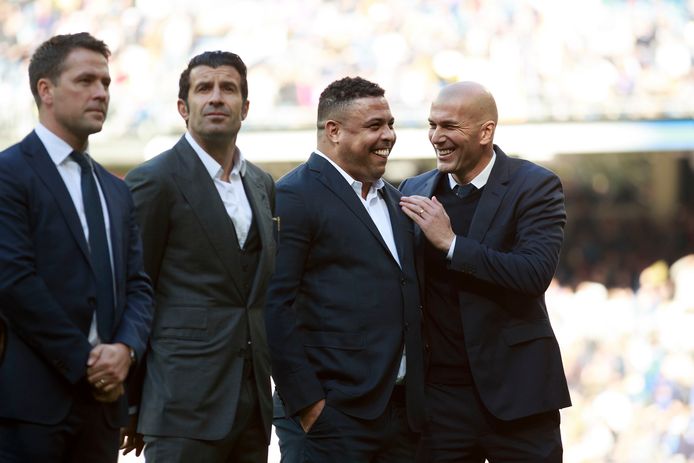Michael Owen, Luis Figo, Ronaldo en Zinedine Zidane.
