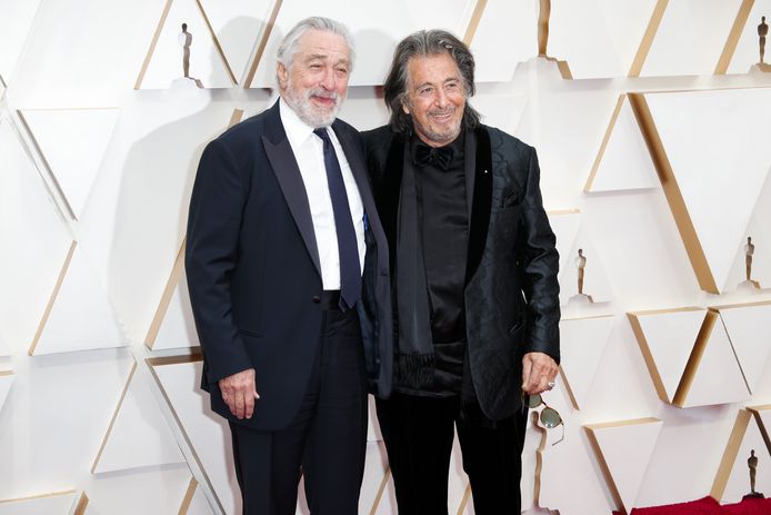 Robert De Niro en Al Pacino op de rode loper.
