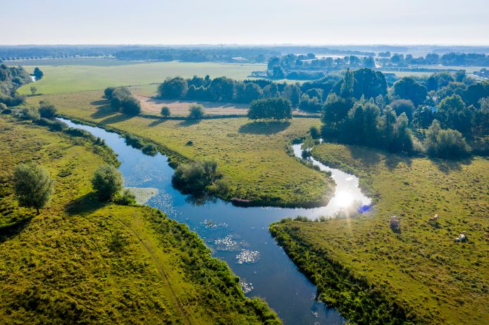 De Mark op grondgebied van Alphen-Chaam met de Belgische grens op de achtergrond.
