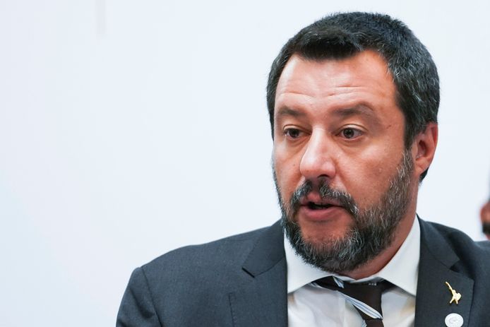 De Italiaanse vicepremier en minister van Binnenlandse Zaken, Matteo Salvini.