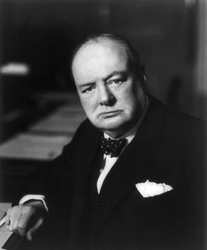 Een portret van Churchill uit 1941. Niet de foto in kwestie.