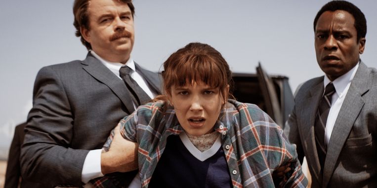 Millie Bobby Brown en Finn Wolfhard in 