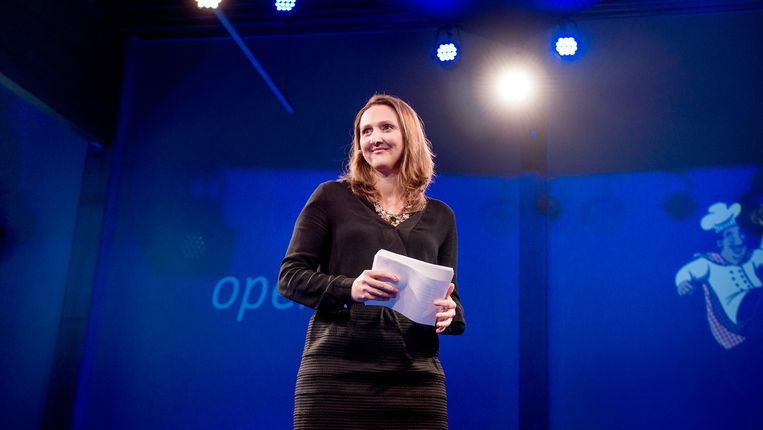 Voorzitter Gwendolyn Rutten speecht op het Open-Vld-partijcongres 