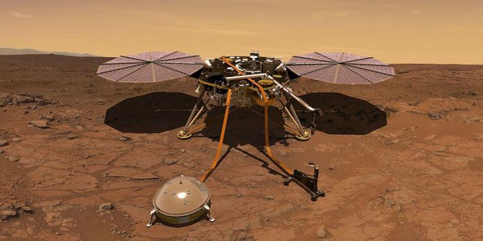 De InSight landde in 2018 op Mars en heeft sindsdien al meer dan 1.300 bevingen geregistreerd.