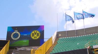 LIVE CLUB BRUGGE-DORTMUND (Wed, 9pm). Gradually completely ready for: Jan Breydel already dressed in Champions League jacket