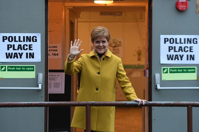 Nicola Sturgeon, de Schotse premier en leider van de Scottish National Party (SNP)