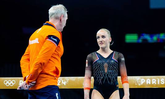 Sanne Wevers en vader én coach Vincent Wevers.