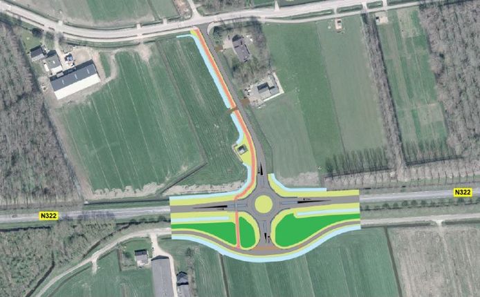 Om verkeer van en naar de tuinbouwbedrijven te leiden komt er als het aan de provincie Gelderland ligt een rotonde op de N322 ter hoogte  van de Startstraat bij Nieuwaal.