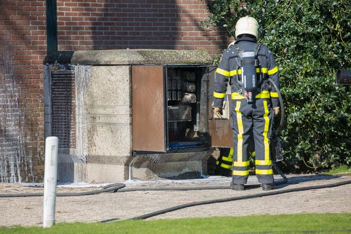 Brand in een schakelkast in Hoeven.