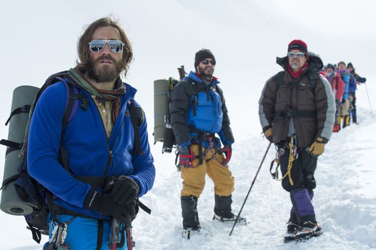 Jake Gyllenhaal, Michael Kelly en Josh Brolin in Everest. Beeld AP/Universal Pictures