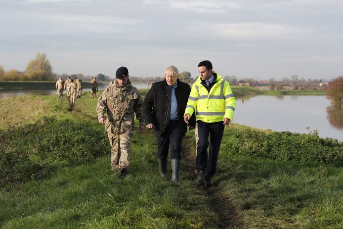 Boris Johnson op bezoek in Yorkshire.