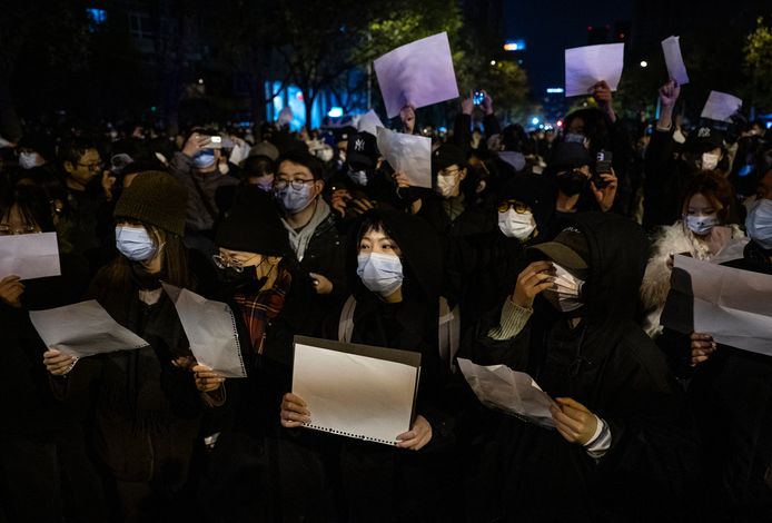 Protest in Peking.