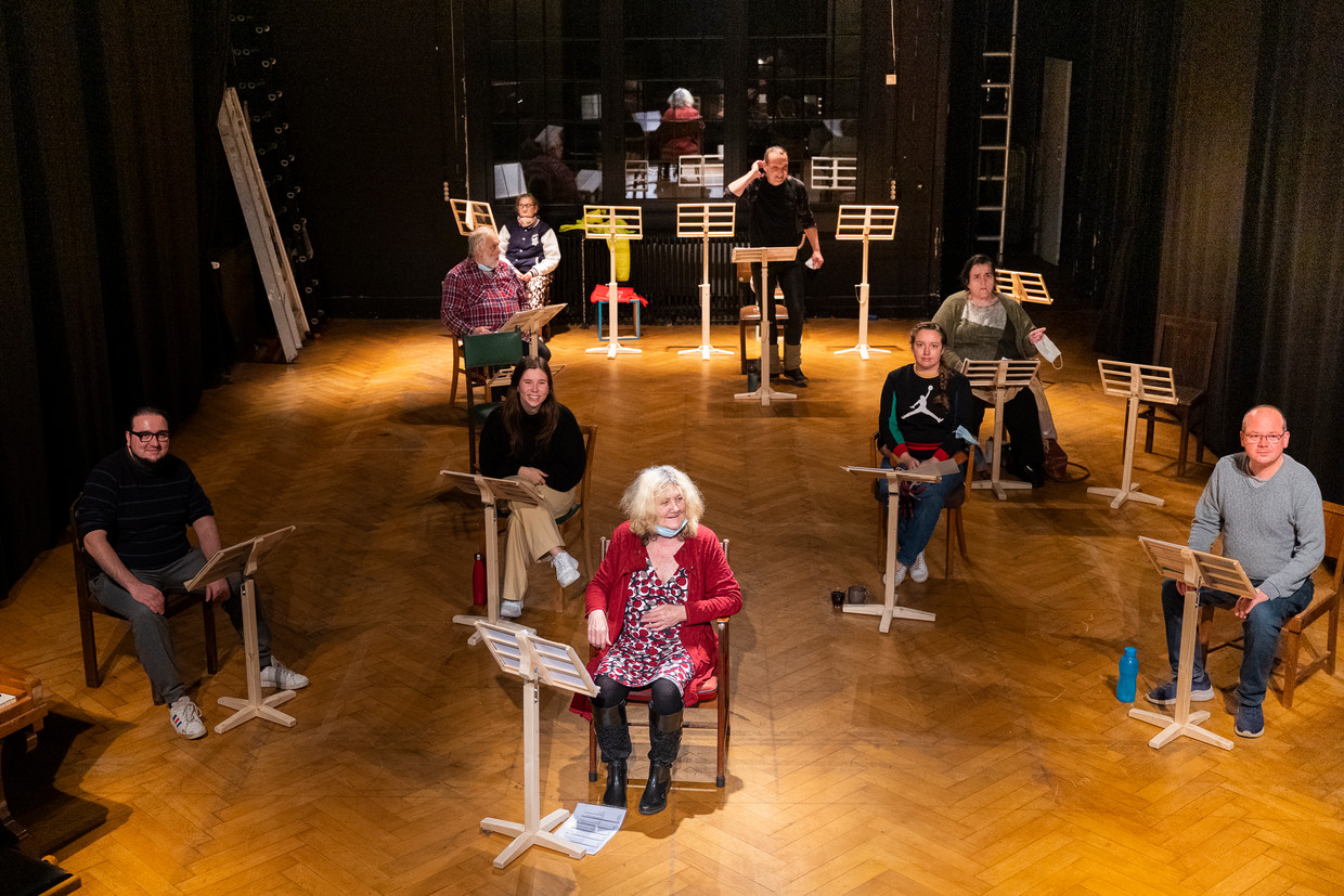 Een repetitie bij Tutti Fratelli in Antwerpen. Beeld Klaas De Scheirder