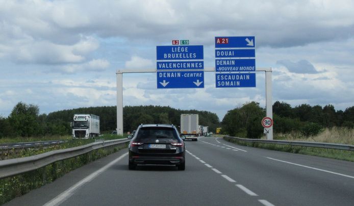 De xtc lag op de A2, een autosnelweg in het noorden van Frankrijk.