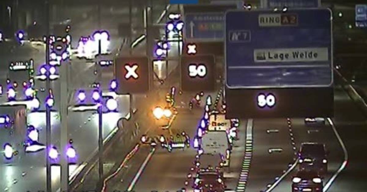 Ongeluk op A2 bij Utrecht: file vanuit Den Bosch voorbij.