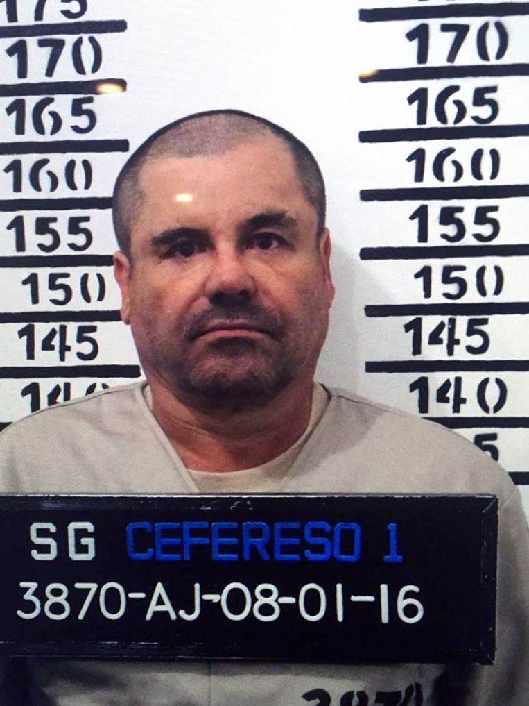 Politiefoto van Joaquin 'El Chapo' Guzmán Beeld ANP