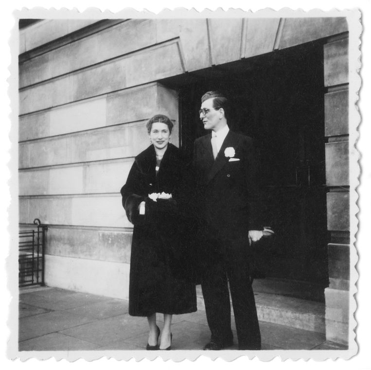 In 1955 met haar grote liefde Hugo van de Perre. Beeld Privéarchief