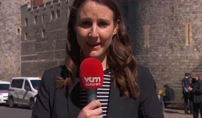 Reporter Romina Van Camp aan Windsor Castle.