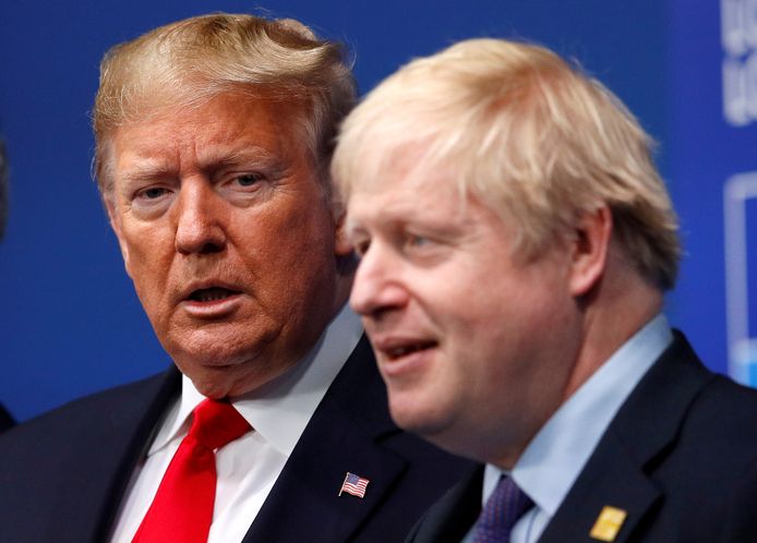 Donald Trump en Boris Johnson zagen elkaar nog in december, bij aan NAVO-top in Londen.