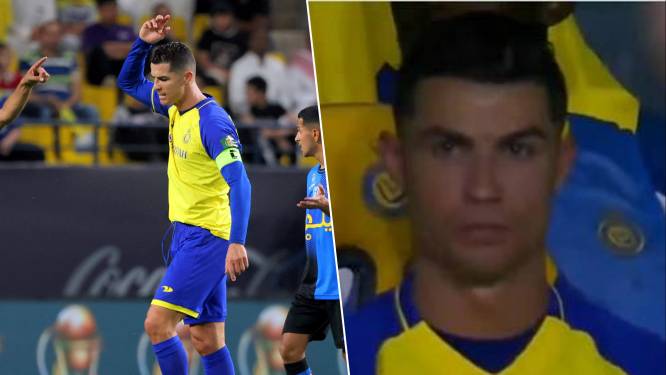 Cristiano Ronaldo gaat opnieuw over de rooie, reactie na eerste wissel bij nieuwe club spreekt boekdelen