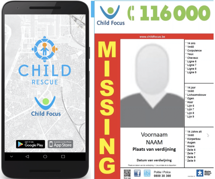 Child Focus lanceert de app ChildRescue, een extra middel om vermiste kinderen op te sporen.
