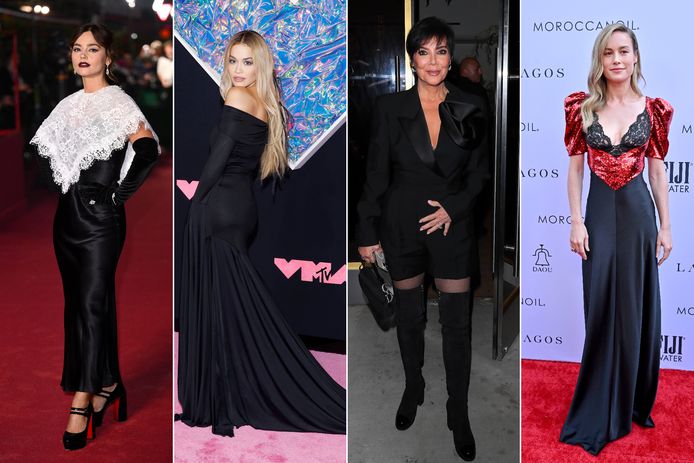 V.l.n.r. Jenna Coleman, Rita Ora, Kris Jenner en Brie Larson.