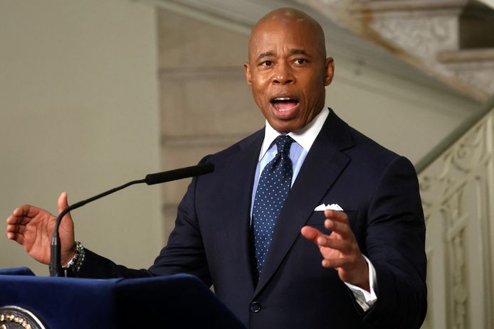 De nieuwe burgemeester van New York Eric Adams.