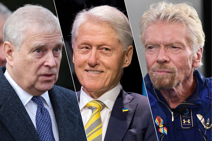 Volgens rechtbankdocumenten maakte Epstein stiekem sekstapes van prins Andrew, Bill Clinton en Sir Richard Branson.
