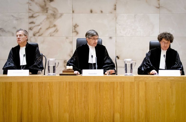 De Hoge Raad in de zaak van Urgenda tegen de overheid.  Beeld EPA