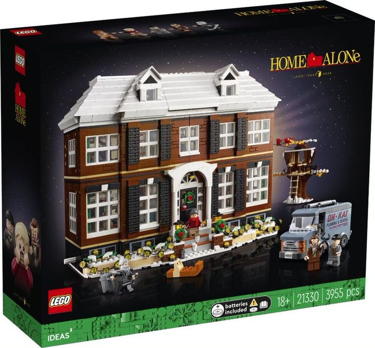 De 'Home Alone'-bouwdoos van Lego, ondanks het stevige prijskaartje van 249 euro binnen de kortste keren uitverkocht. Beeld Lego