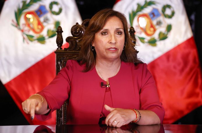 De Peruaanse president Dina Boluarte