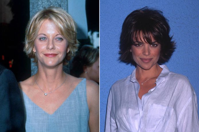 Left: Actress Meg Ryan.  Right: Actress Lisa Rinna.