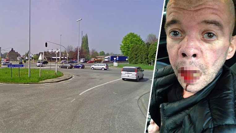 Steven Coppens wilde via de Okegembaan de Expresweg oprijden in Ninove, maar kreeg uit het niets een slag op zijn mond.