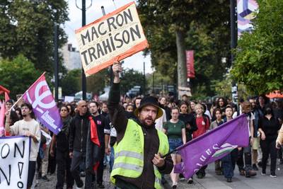 Thousands of French protest against President Macron after appointment of new Prime Minister