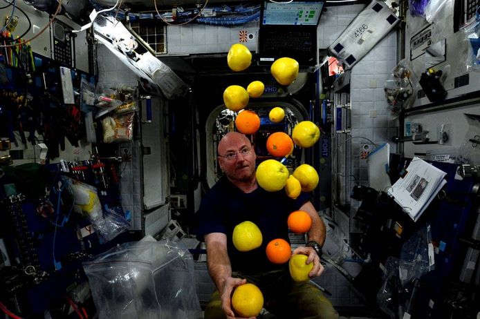 Scott Kelly in het ISS