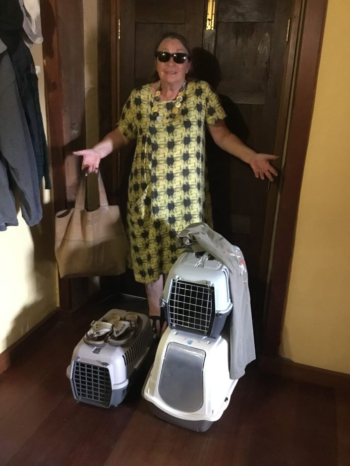 Ingrid Asseloos verliet uit haar huis samen met haar katten en honden. Heel wat spullen moest ze achterlaten