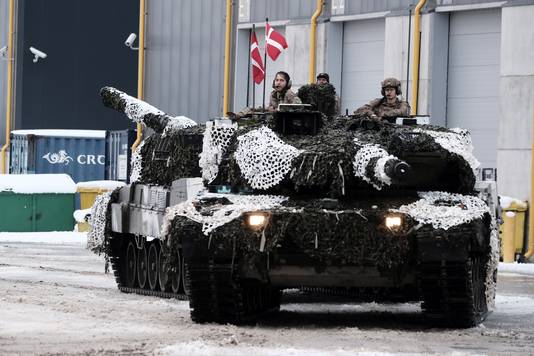Leopard-tanks van het Deense leger.